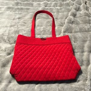 Red Vera Bradley bucket bag